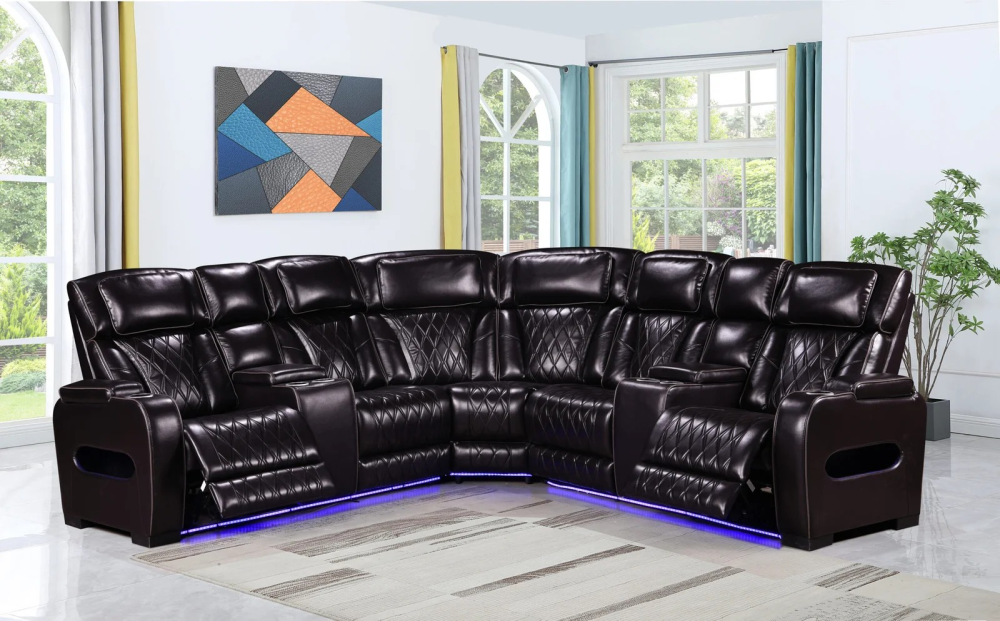 10152 – RECLINER SECTIONAL – BROWN