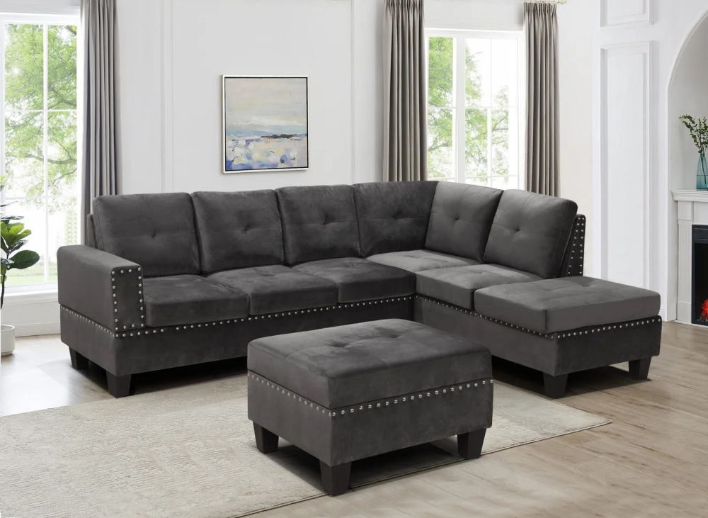9936- SECTIONAL SET-BLACK - Image 3