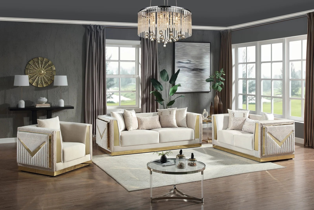 384 – STATIONARY SOFA SET
