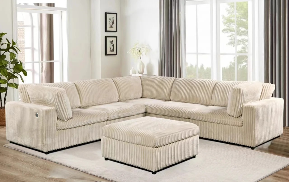 6536 – SECTIONAL SOFA – GREY - Image 3