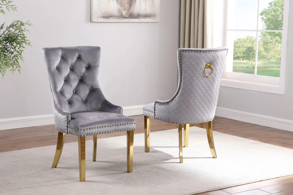 6248 – Dining Chair (GREY/GOLD)