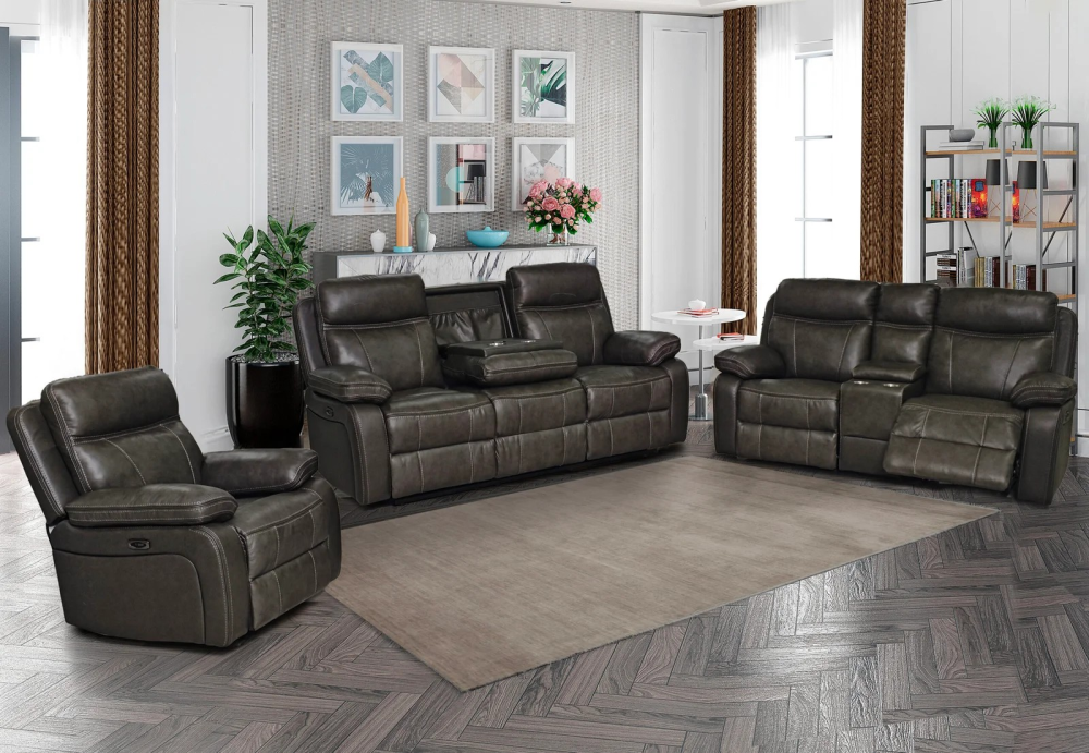 543 – POWER RECLINER SET ( REAL LEATHER )