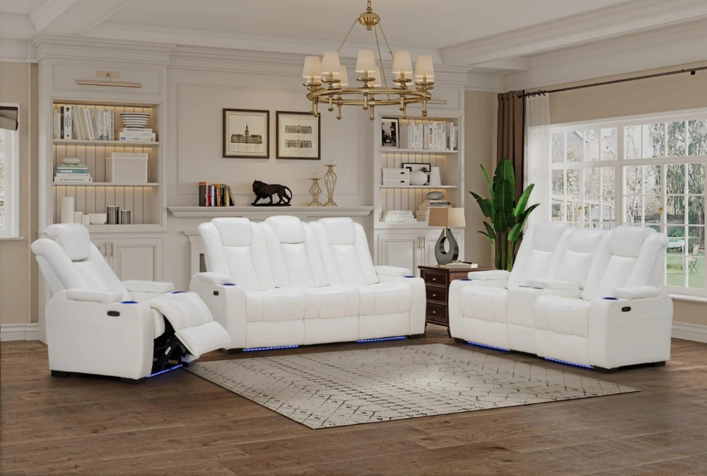 10065 – POWER RECLINER SET – WHITE
