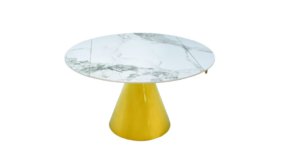 D1860-LOU-DINING TABLE-MARBLE-YELLOW CS - Image 3