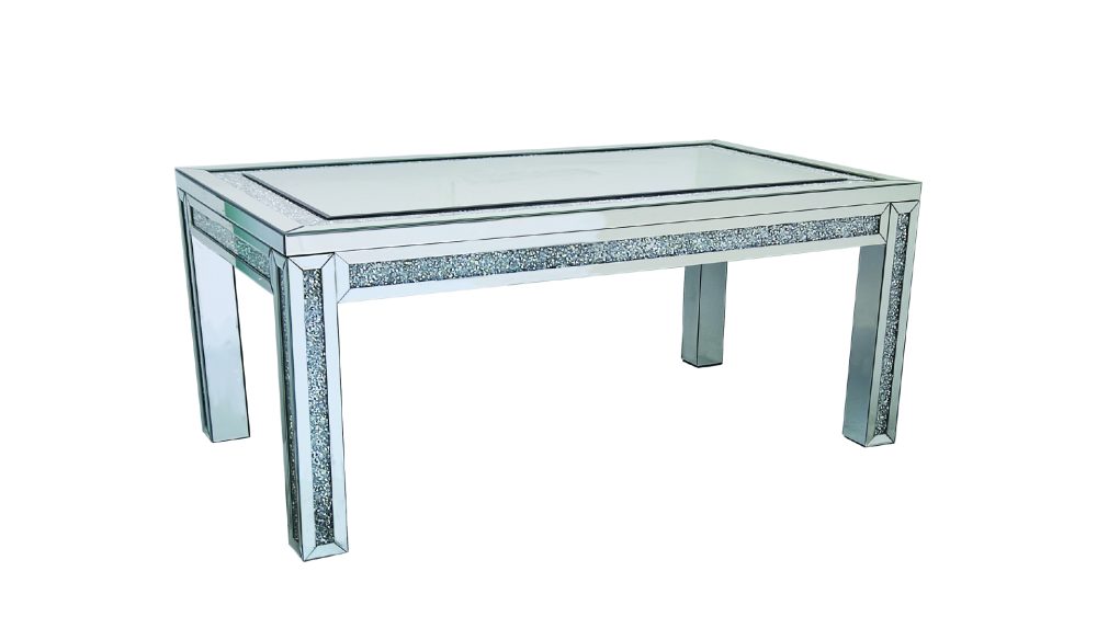 DT018-GLASS TABLE W/CURSHED DIAMOND-GLASS-DIAMOND - Image 3