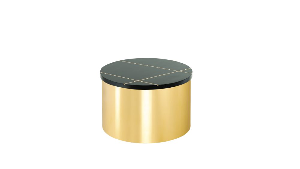 805-3-COFFEE TABLE/END TABLE-GOLD - Image 4