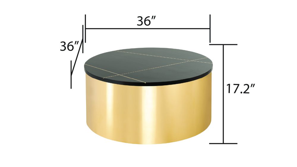 805-3-COFFEE TABLE/END TABLE-GOLD - Image 5