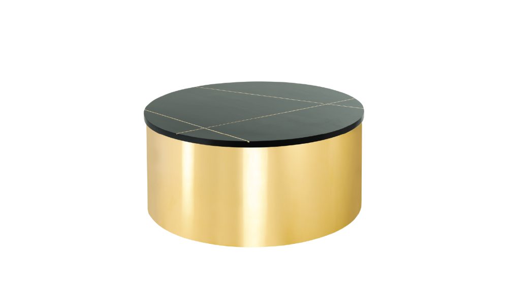 805-3-COFFEE TABLE/END TABLE-GOLD - Image 7