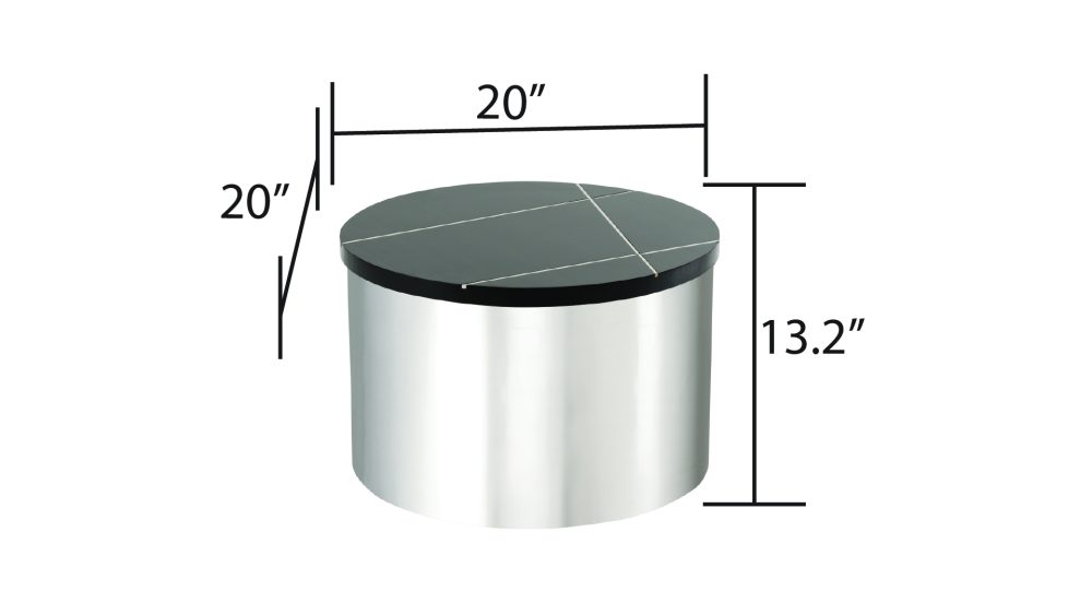 805-3-COFFEE TABLE/END TABLE-SILVER - Image 3