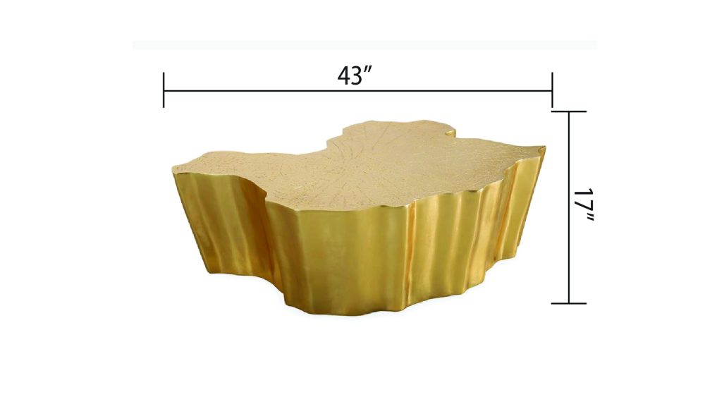 7125-GOLD TRUNK COFFEE TABLE-GOLD - Image 3