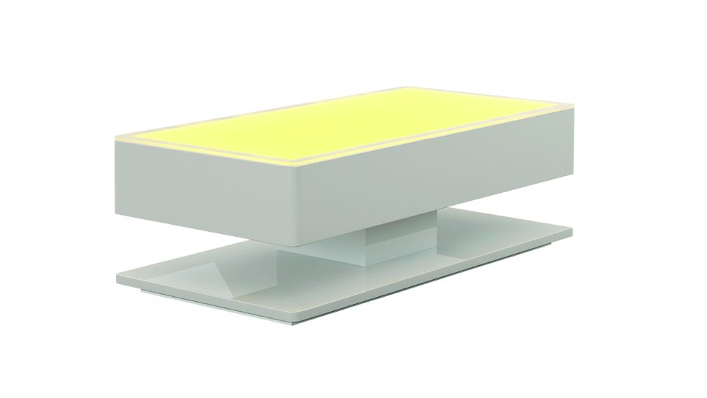 499-EMMA-COFFEE TABLE W/LED-GLASS-WHITE - Image 4