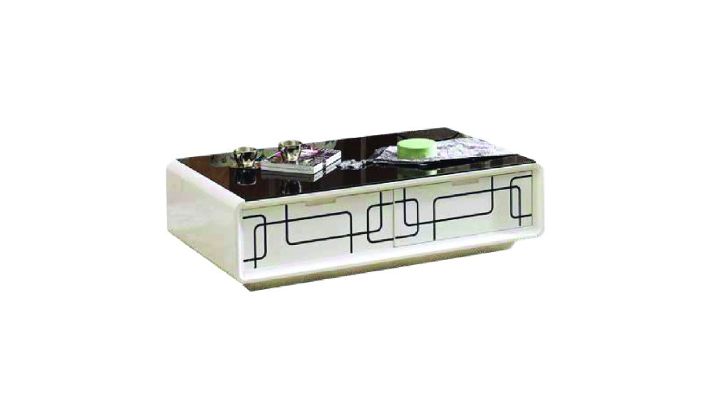 749-NORA-COFFEE TABLE-GLASS-WHITE - Image 3